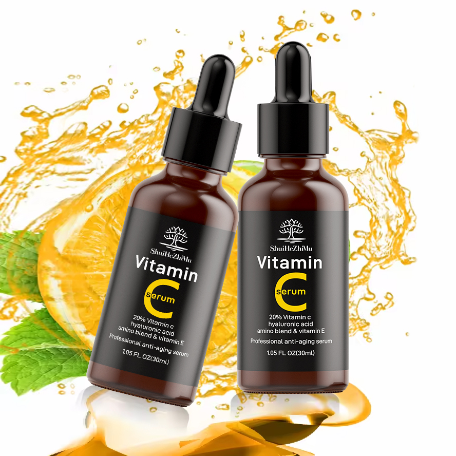 Wholesale 30ml Vitamin C Serum Liquid Facial Serum Lightening Whitening Dark Spots Removal Face Care Serum
