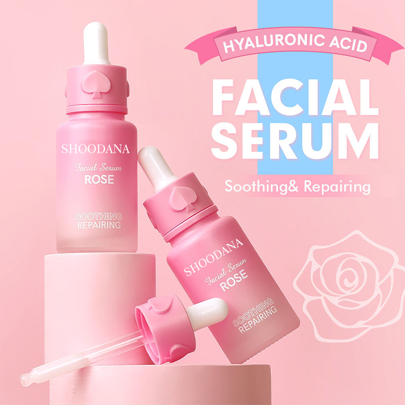 Organic Anti-Aging Vitamin C Niacinamide Serum Beauty Cosmetic with Rose Hyaluronic Acid &amp; Collagen for Facial Whitening