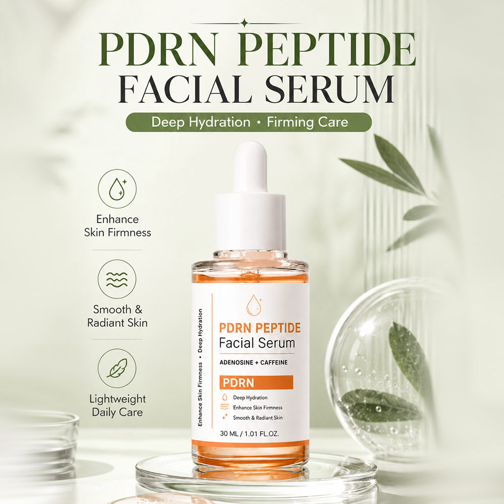 Private Label PDRN DNA Salmon Peptide Niacinamide Brightening Anti Aging Face Skin Care Pink Serum Facial Products