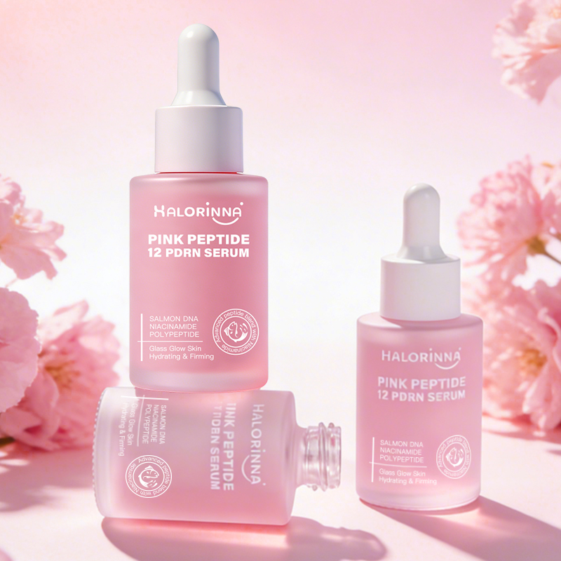 HALORINNA Organic Vitamin C PDRN Hydrating Facial Serum 30ml-Nourishing Brightening Lightweight Moisturizer for Daily Skincare
