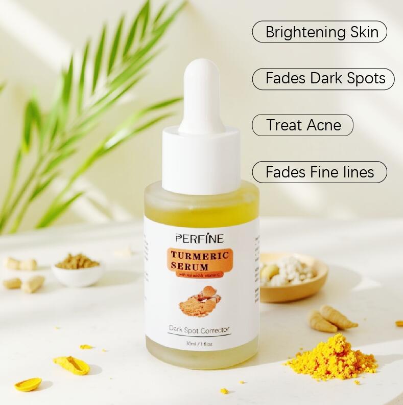 Private Label Vitamin C Turmeric Face Serum Bright Skin Dark Spot Corrector Skin Care