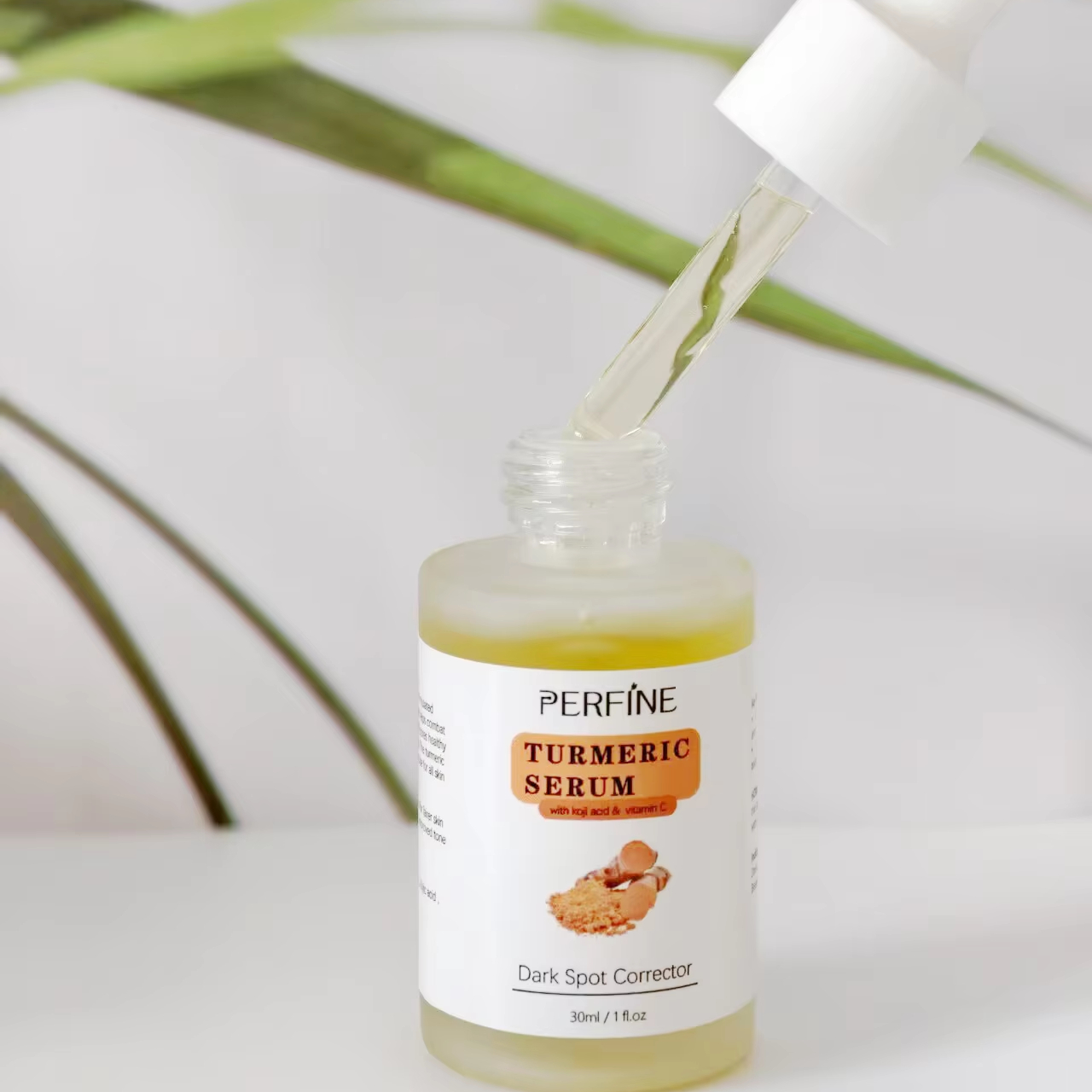 Private Label Vitamin C Turmeric Face Serum Bright Skin Dark Spot Corrector Skin Care