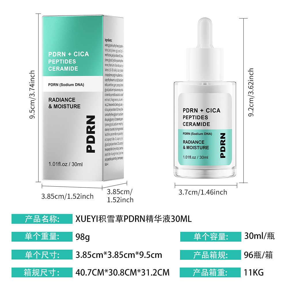 Centella Asiatica PDRN Serum for Face Deep Repair &amp; Anti-Aging Treatment 30ml
