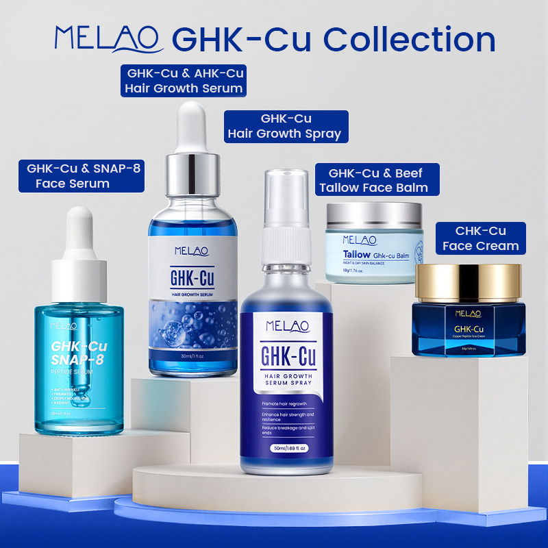 OEM ODM Private Label GHK-Cu Copper Peptide Anti Age Wrinkle Skincare Boost Collagen Firming Face Care Blue Copper Peptide Serum