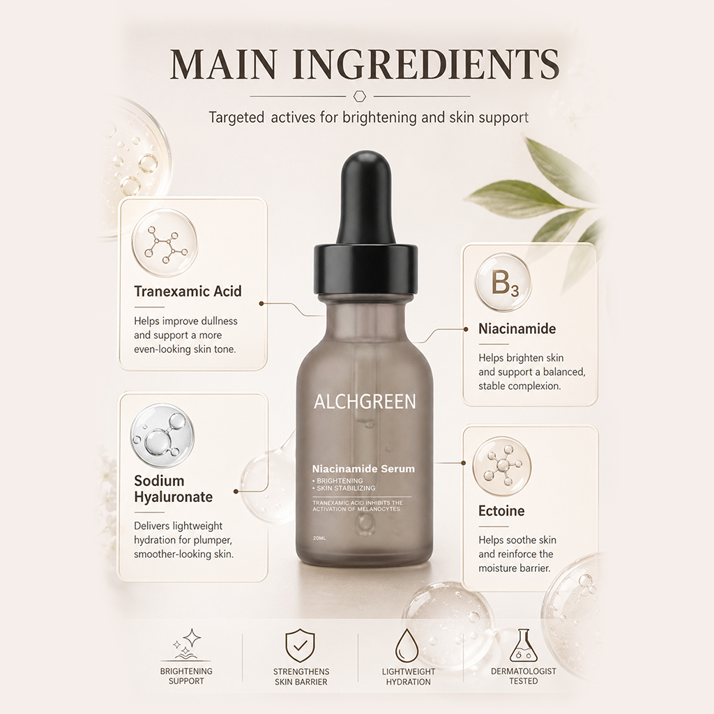 Private Label Dark Spot Corrector &amp; Pore Minimizer, Advanced Illuminating Face Niacinamide Brightening Serum