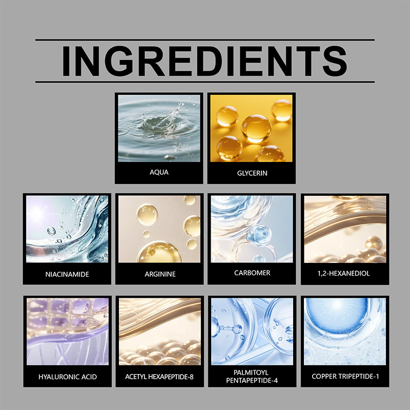 OEM Face Skin Anti Aging Wrinkle Deep Peptides Collagen Firming Essence Silk Multi Peptide Collagen Silk Peptide Essence