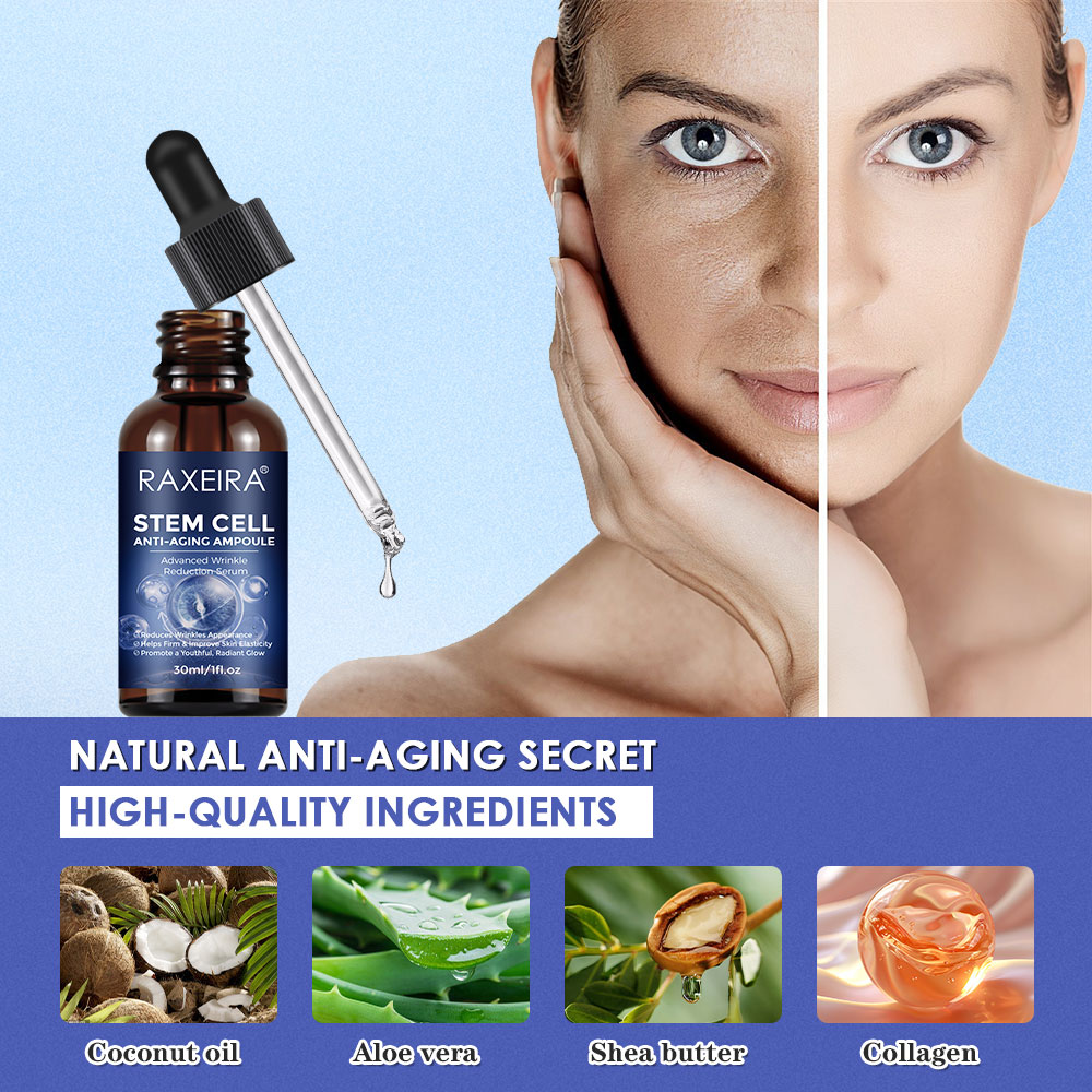 Anti-Aging Anti-Wrinkle Whitening STEM CELL Collagen Peptide Gold Serum Ampule for Face