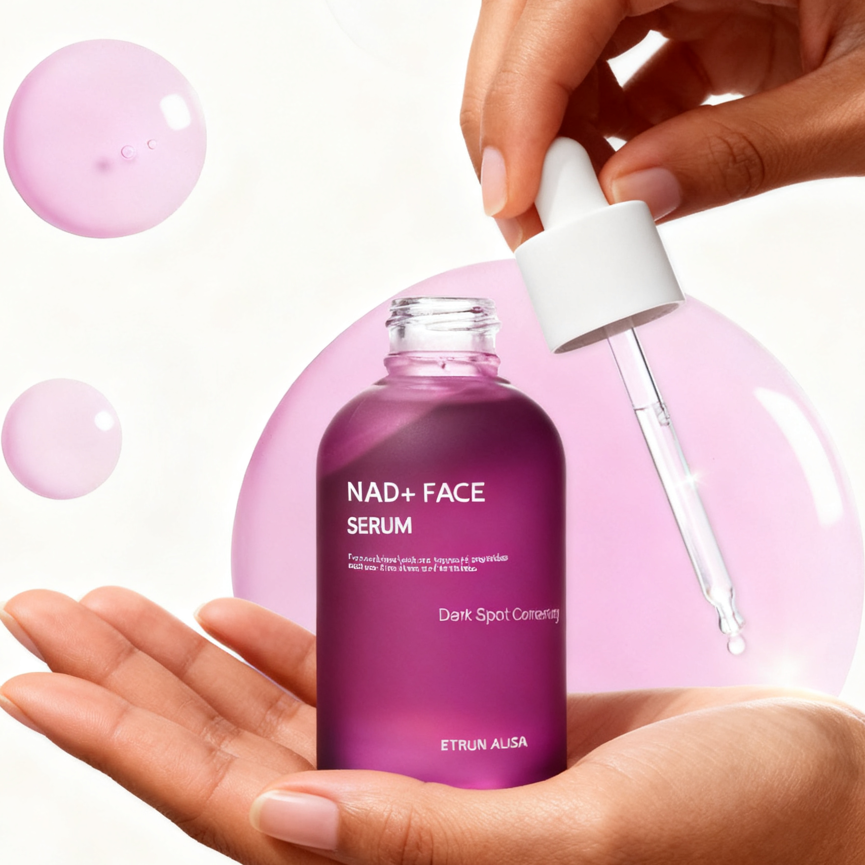 ETRUN ALISA NAD+ Peptide Firming Serum Niacinamide Hyaluronic Acid Skin Lifting Elasticity Booster Ceramide Anti-Wrinkle