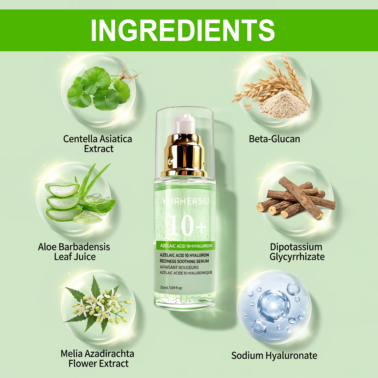Wholesale Hyaluronic Acid Soothing Serum Redness Relief Essence Hydrating Facial Ampoules Skin Barrier Repair Moisturizing Serum