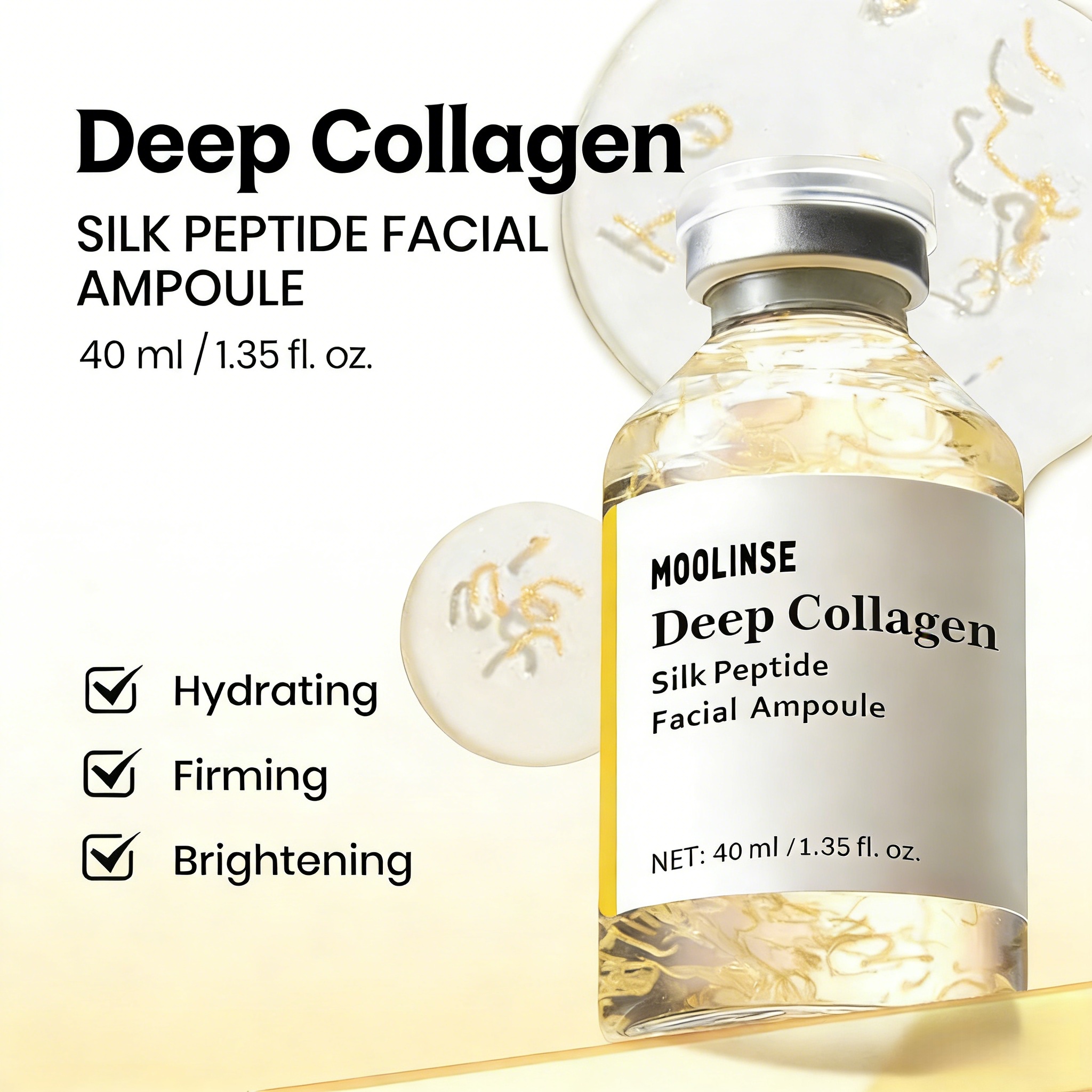 MOOLINSE Deep Collagen Silk Peptide Squalane Facial Ampoule