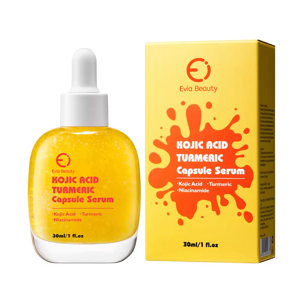 Private Label 4-Step Skincare Solution Set Anti-Aging Anti-Wrinkle Kojic Acid Turmeric Serum NAD+ Collagen Peptide Plumping