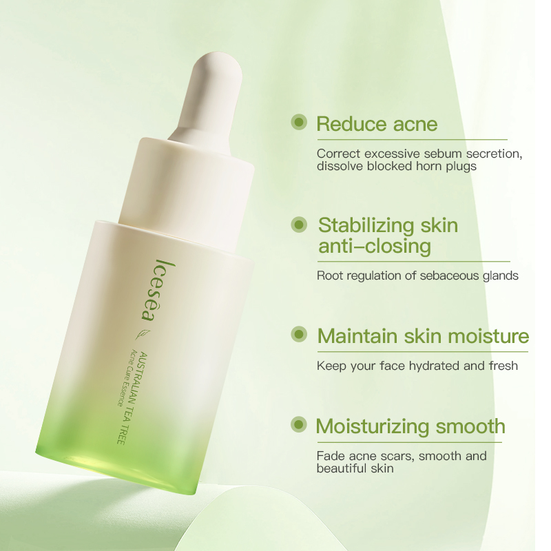 OEM Australian Tea Tree Oil Acne Treatment Serum Oil Control Pore Minimizing Blemish Control for Oily Acne Prone Skin