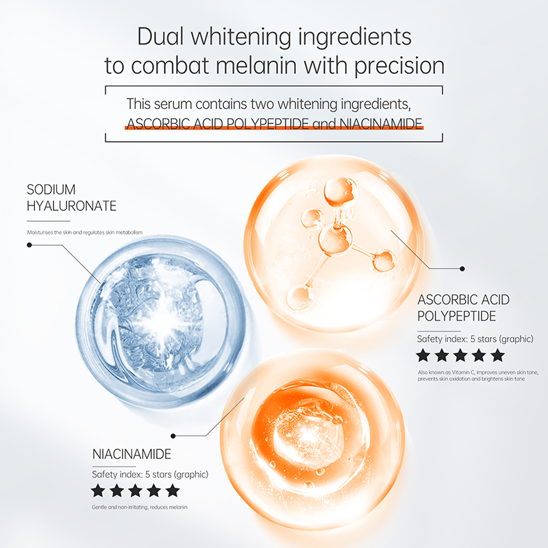 Korean Skin Care Anti Aging Brightening Dark Spot Remover Organic Vitamin C Face Serum for Women
