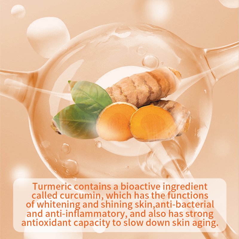 Private Label Organic Vegan Turmeric Dark Spot Correcting Serum Anti-wrinkle Anti-aging Whitening VC Serum Turmeric Face Serum