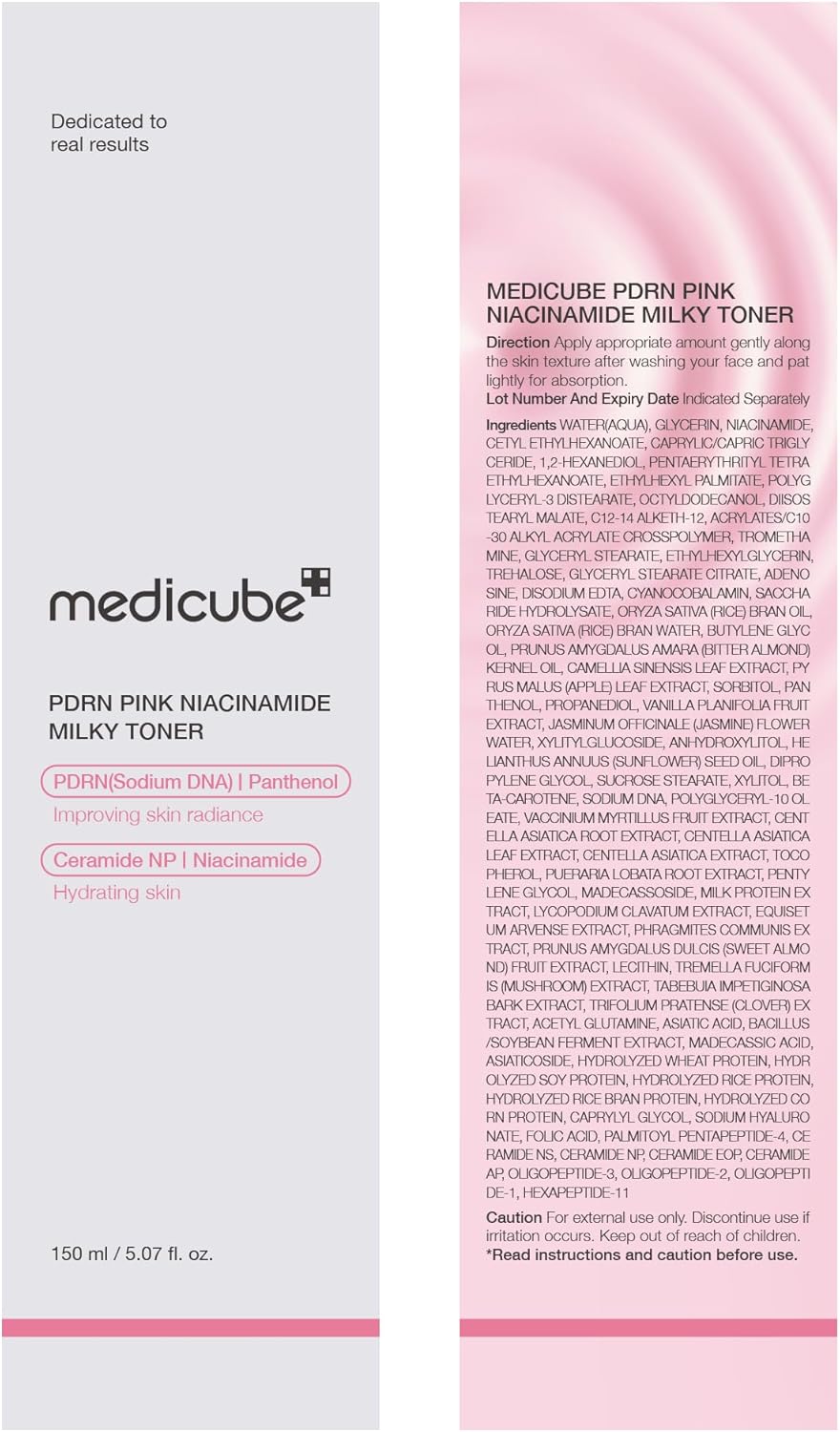medicube PD R Pink Niacinam Ide MilkyTonerforHydrating, MoisturizingSoothing, Ceram Ide, Peptide, Glass GlowSkin Korean Skincare