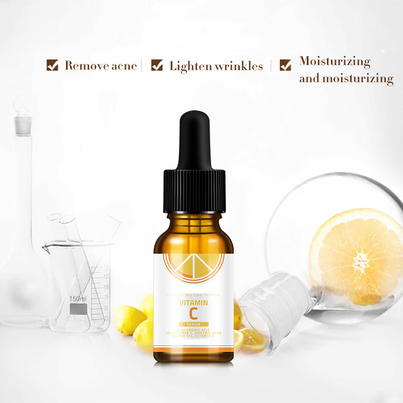 High Quality Organic OEM Bulk Liquid Facial Vitamin C Serum Natural Whitening Anti-Aging Care Hyaluronic Acid Dry Private Label