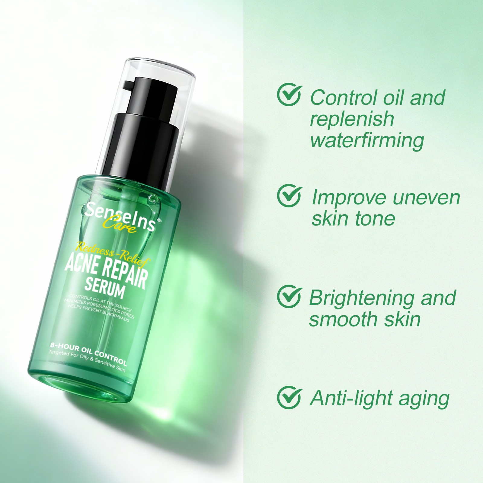 Hot Selling Acne Repair Serum Private Label Organic Soothing Whitening Acne Remove Anti-Acne Dark Spots Correcting Face Serum
