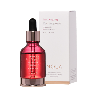 NOLA Korean Anti-Aging Ampoule Serum Peptides Niacinamide Astaxanthin Anti-Wrinkle Nourishing Whitening for Face Neck All Skin
