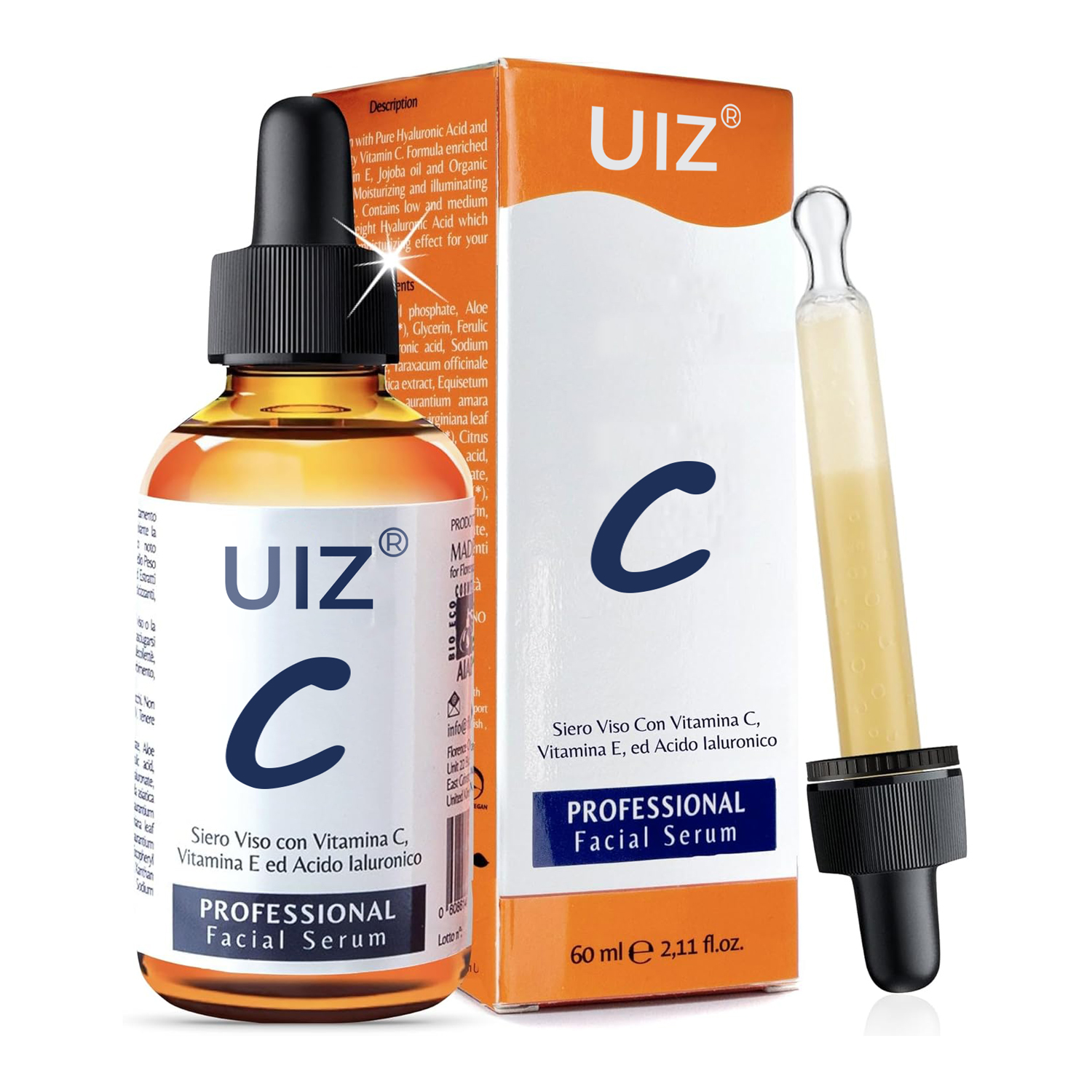 Private Label Vitamin C Hyaluronic Acid Serum Brightening Moisturizing Skin Essence Face Serum for Dry Sensitive Skin