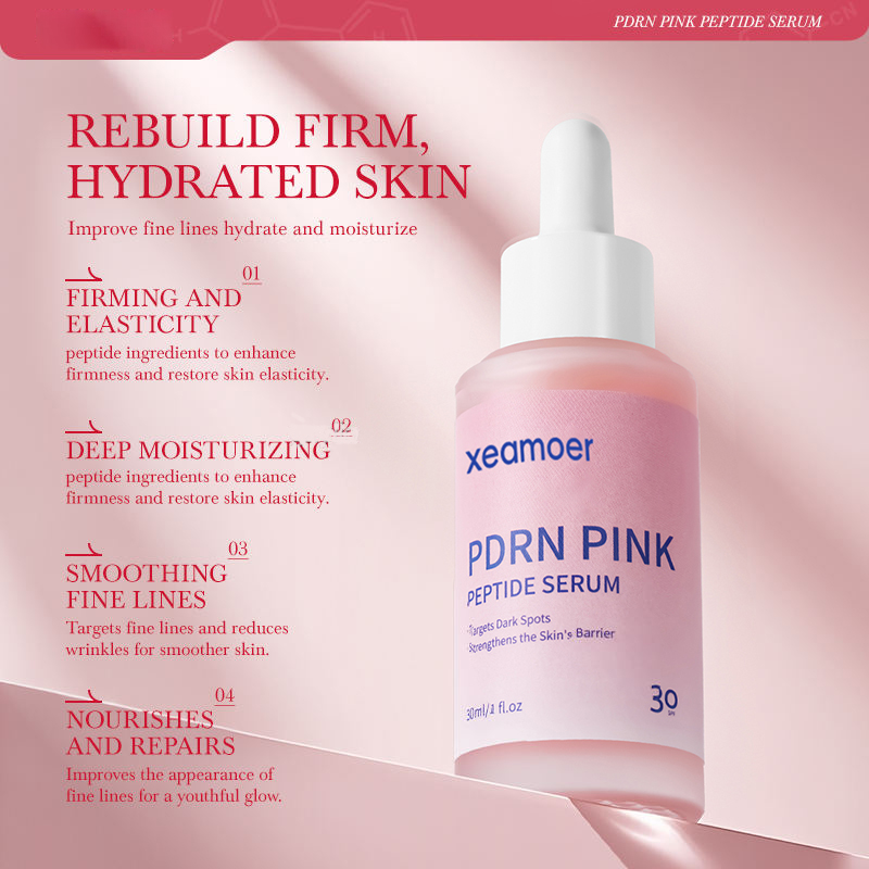 OEM pink Peptide Face Serum Facial Skin Care Niacinamide Hydrating Moisturizing Firming PDRN Toner Pink Peptide Serum