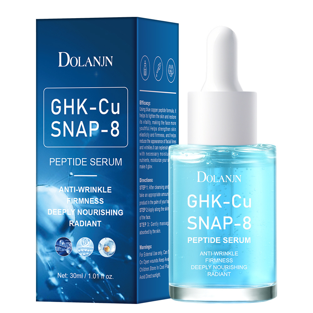 Anti-Aging Repair Copper Peptide GHK-CU Facial Serum Deep Hydration Wrinkle Smoothing Skin Essence Support Dropshipping Service