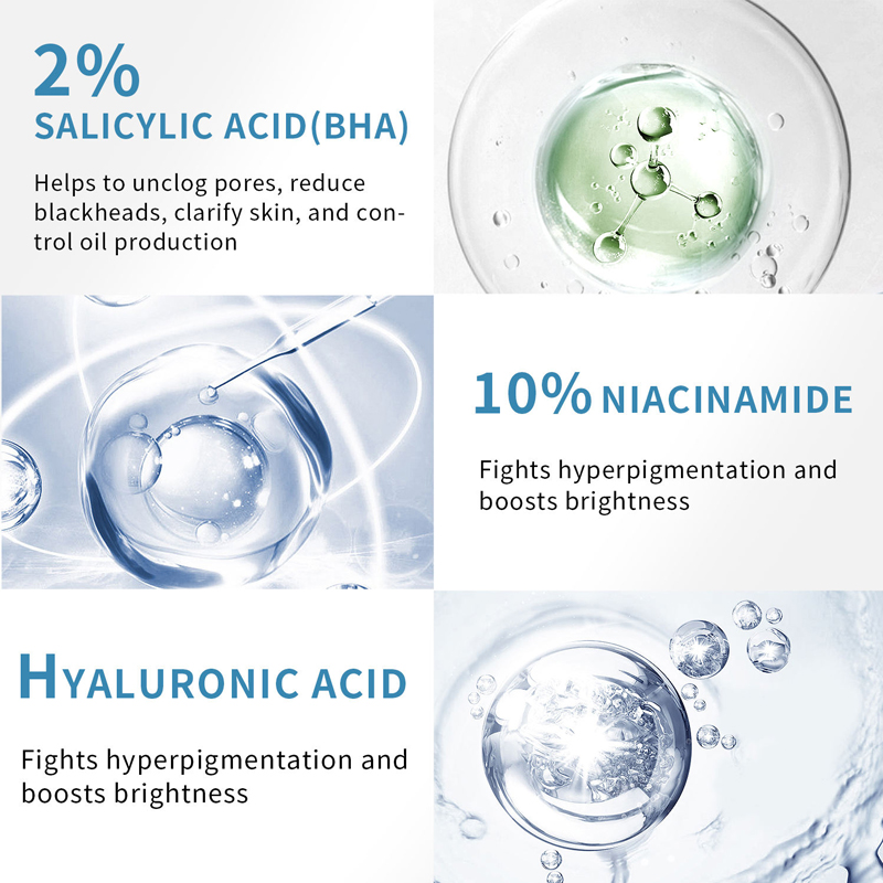 Wholesale 2% Salicylic Acid Exfoliating Facial Serum for Acne Scars and Dark Spots