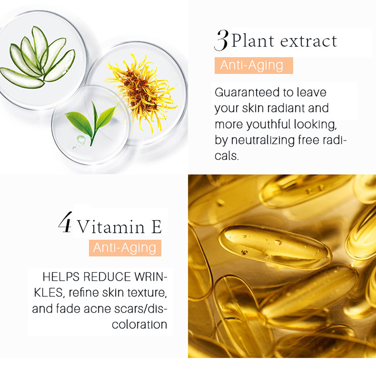 High Quality Whitening Pure Natural Vitamin OEM Skincare Serum Gel Facial Body Collagen Hyaluronic Acid Snail Combination Aging