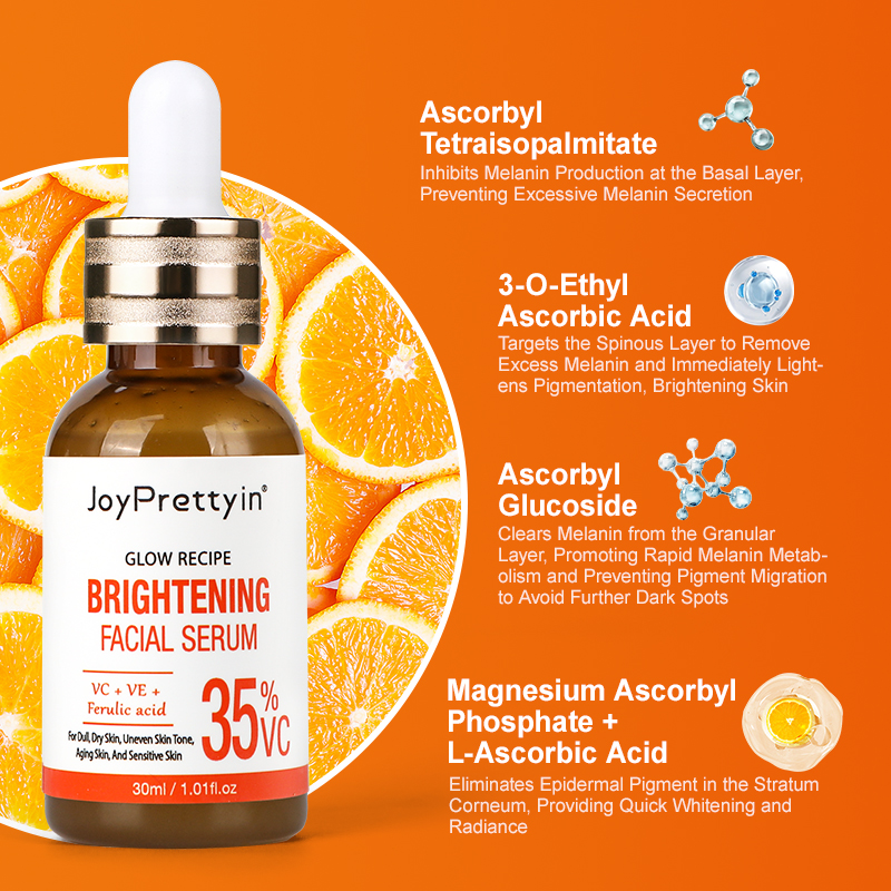 OEM/ODM Private Label Natural Organic Whitening Face Serum 4 in 1 Hydrating Lightening Brightening Facial Serum