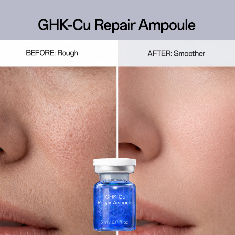 Wholesale OEM ODM Private Label 6x5ml GHK-Cu Micro Infusion Ampoule Set Facial Serum Kit Hydration Repair Soothing Firming Skin