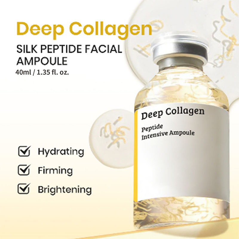 OEM Face Skin Anti Aging Wrinkle Deep Peptides Collagen Firming Essence Silk Multi Peptide Collagen Silk Peptide Essence