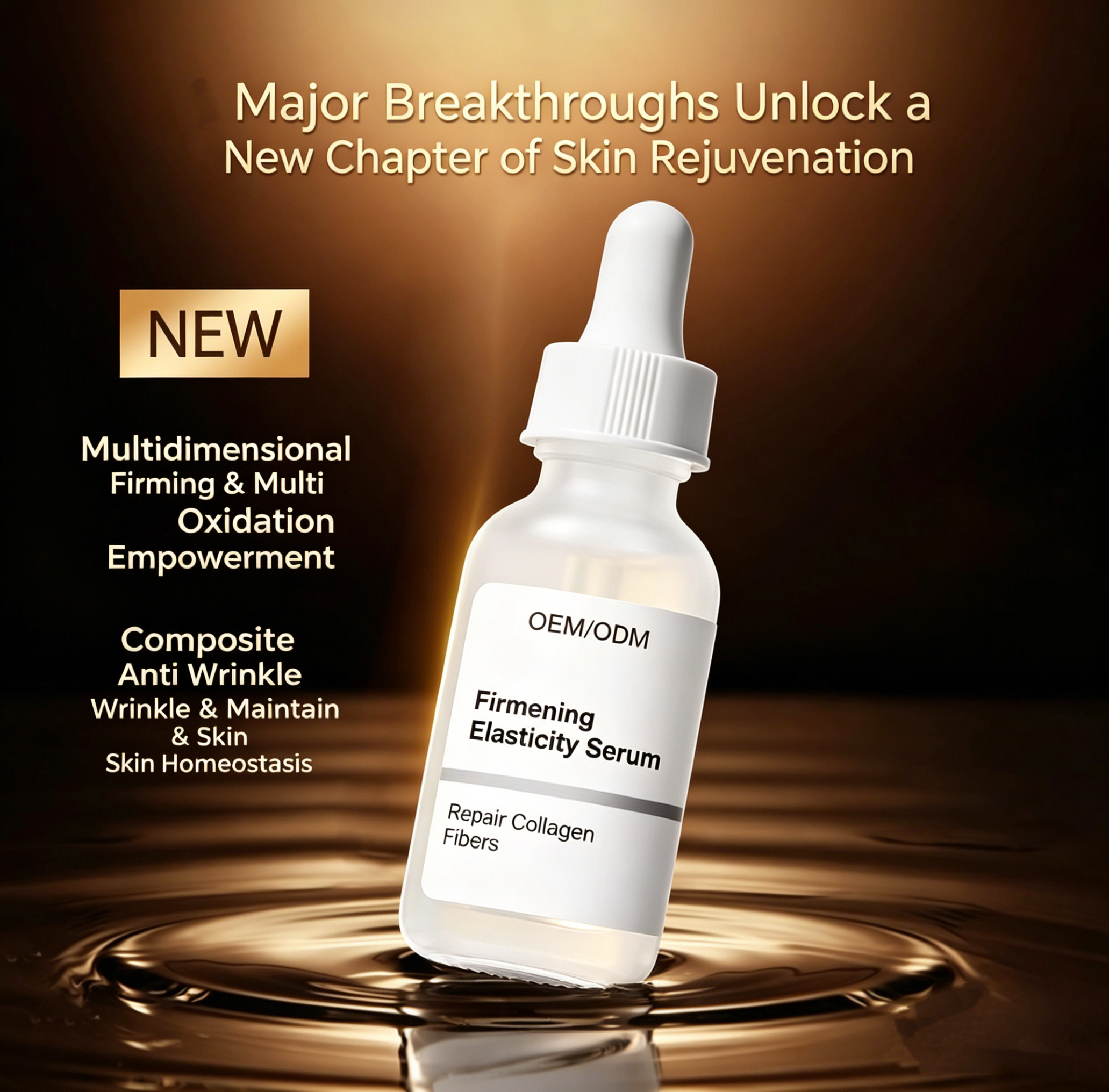 Contour-Tightening Plumping Serum - Dipeptide &amp; Oligopeptides, Recombinant Collagen Squalane Fine Line Minimizing Face Neck Care