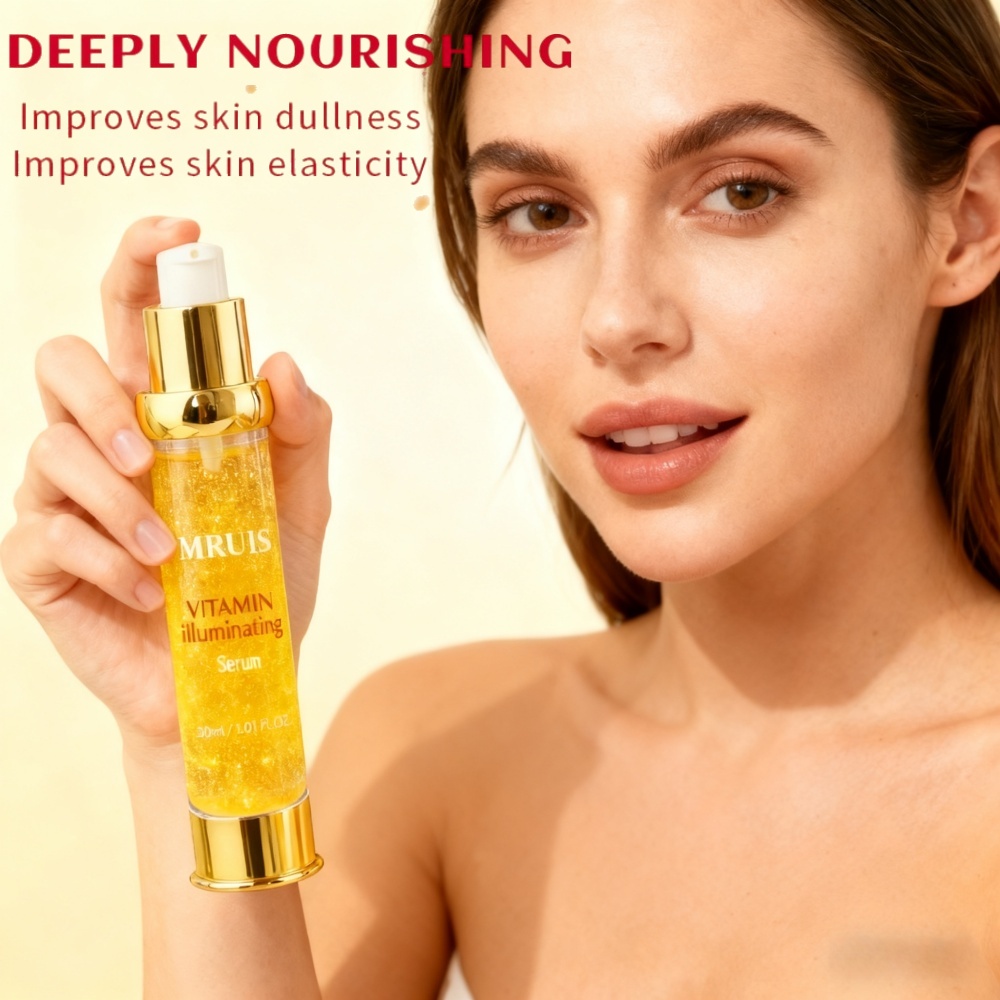 Wholesale 30ml Vitamin Illuminating Moisturizing Essence Skin Care Repair Serum Bakuchiol Anti-Aging Brightening Facial Serum