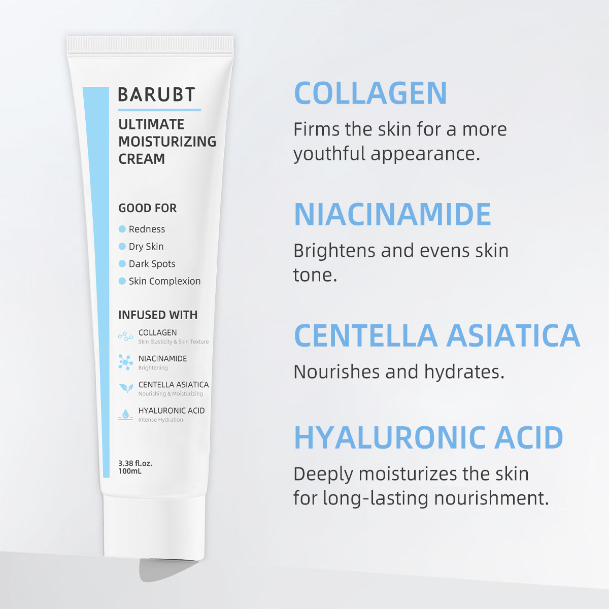 Explosions ULTIMATE Hyaluronic Acid &amp; Niacinamide Face Cream with Vitamin C-Daily Moisturizing for Women All Skin Types