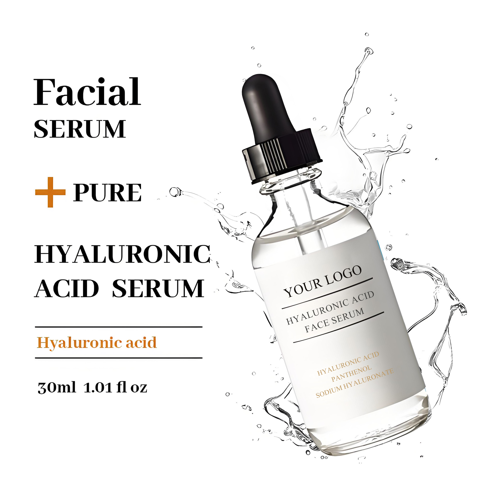 OEM/ODM Hyaluronic Acid B5 Vitamin Serum Custom logo 30ml Lightening Face Serum for Skin Barrier Repair &amp; Moisturizing Wholesale