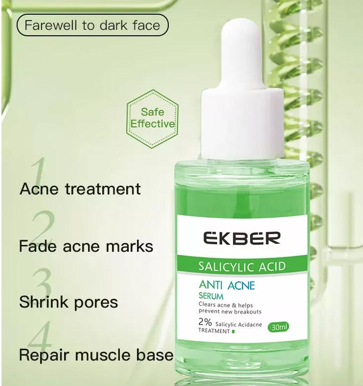 Salicylic Acid Anti Acne Oil Control Pimples Pores Removal Whitening Moisturizing Anti Aging Face Serum Turmeric Kojic Acid Acne Treatment Serum