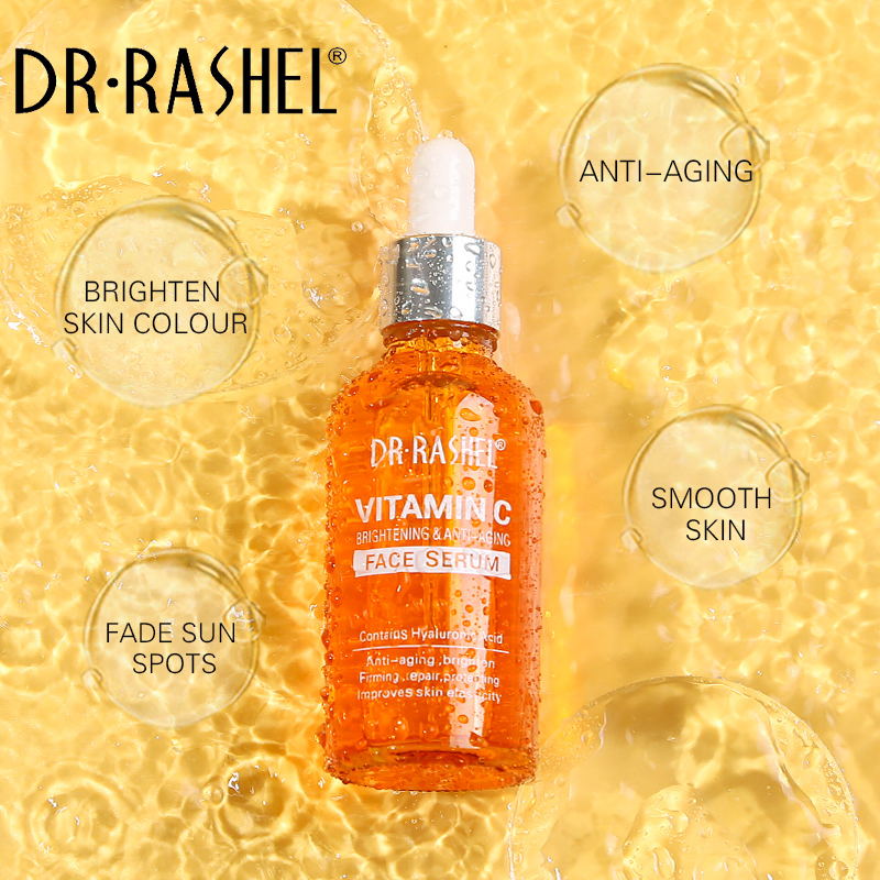 For Vitamin C Anti-Aging Whitening Liquid Face Serum 50ml Vegan Organic Facial Skin Care
