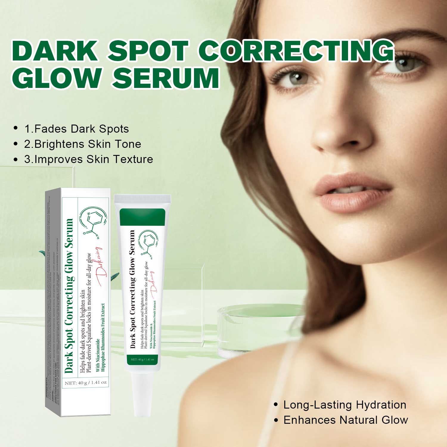 Facial Moisturizing Brightening Dark Spot Correcting Dark Spot Correcting Glow Serum for All Skin Types