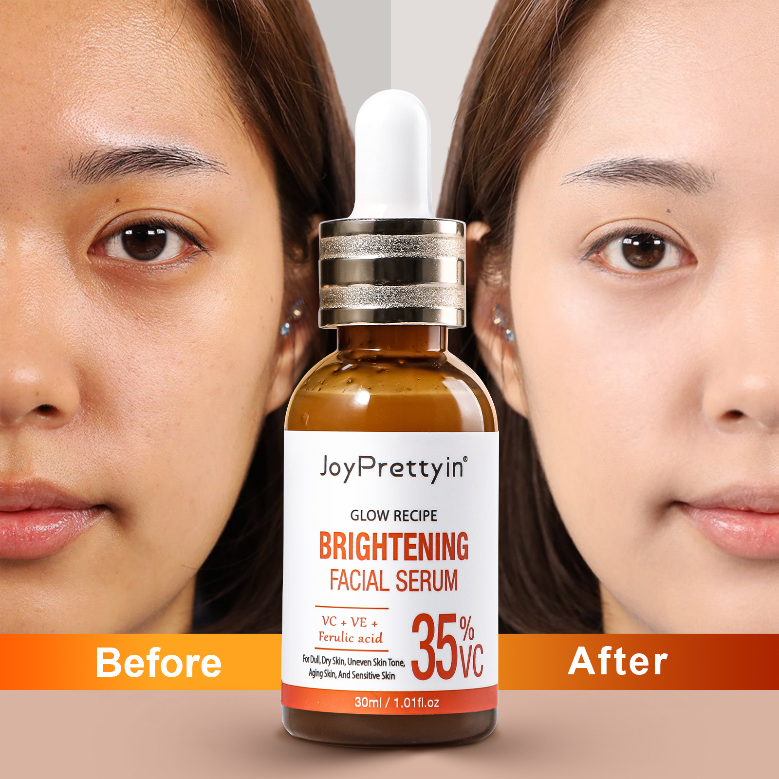 OEM/ODM Private Label Natural Organic Whitening Face Serum 4 in 1 Hydrating Lightening Brightening Facial Serum