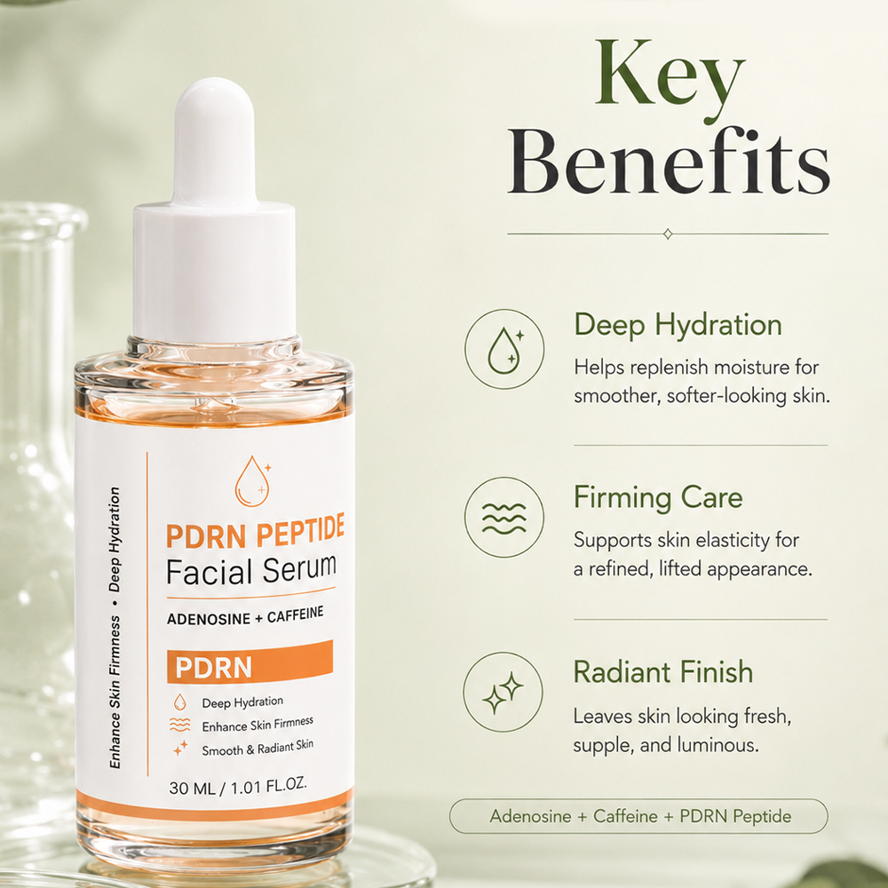Private Label PDRN DNA Salmon Peptide Niacinamide Brightening Anti Aging Face Skin Care Pink Serum Facial Products