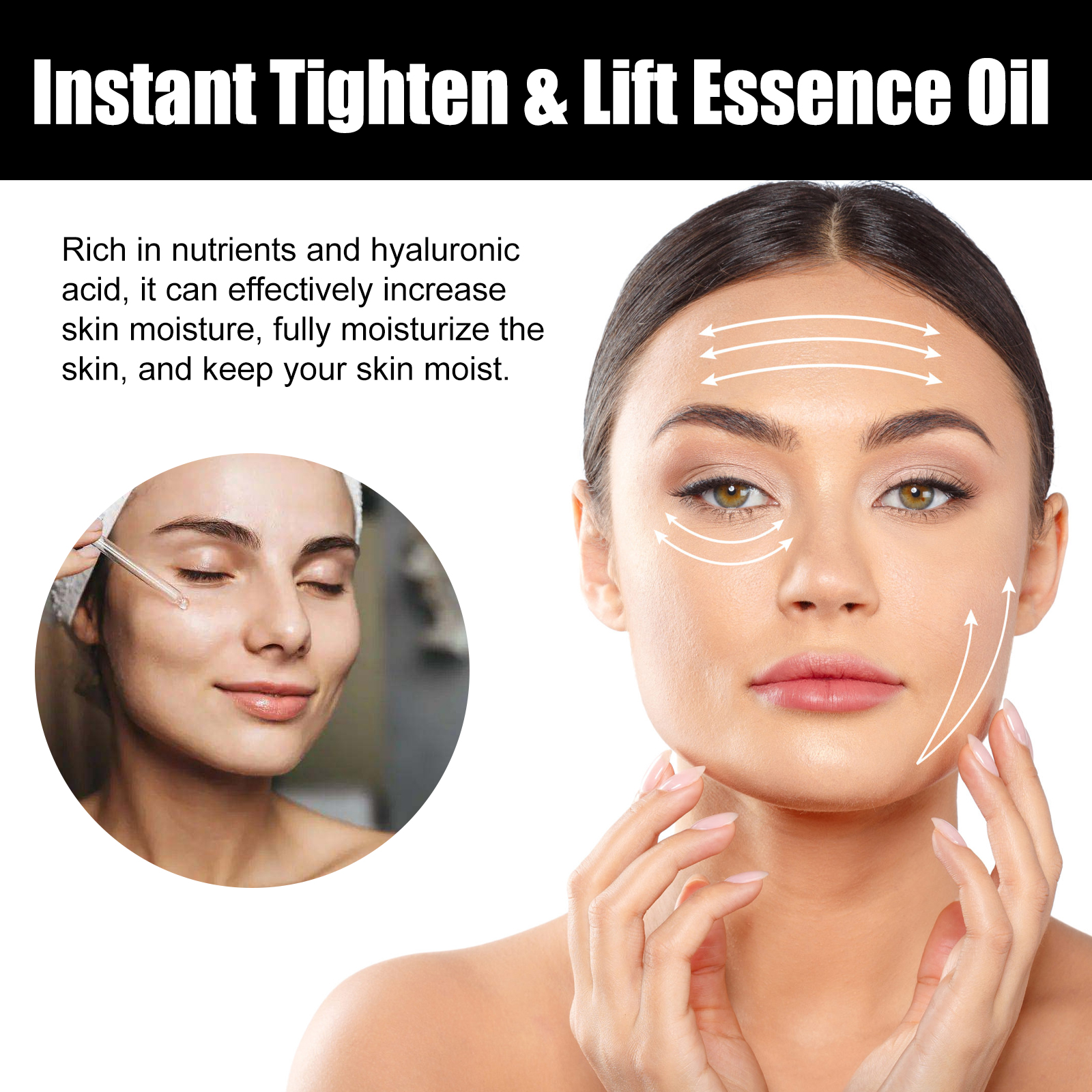 Firming Wrinkle Smoothing Instant Face Wrinkle Fading Moisturizing Skin Care Instant Facial Firming Lifting Essential Oil