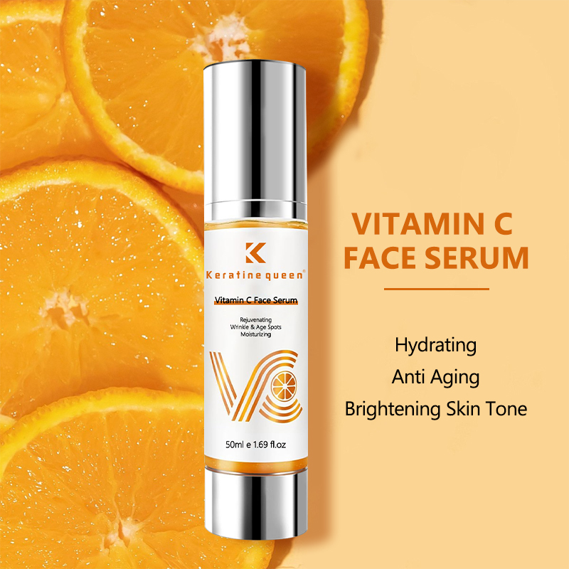 OEM/ODM Private Label 50ML Organic Vegan Anti-wrinkle Anti-aging Hydrating Whitening Vitamin C Face Serum for All Skin Types