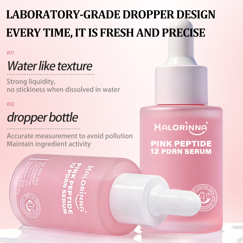 HALORINNA Organic Vitamin C PDRN Hydrating Facial Serum 30ml-Nourishing Brightening Lightweight Moisturizer for Daily Skincare