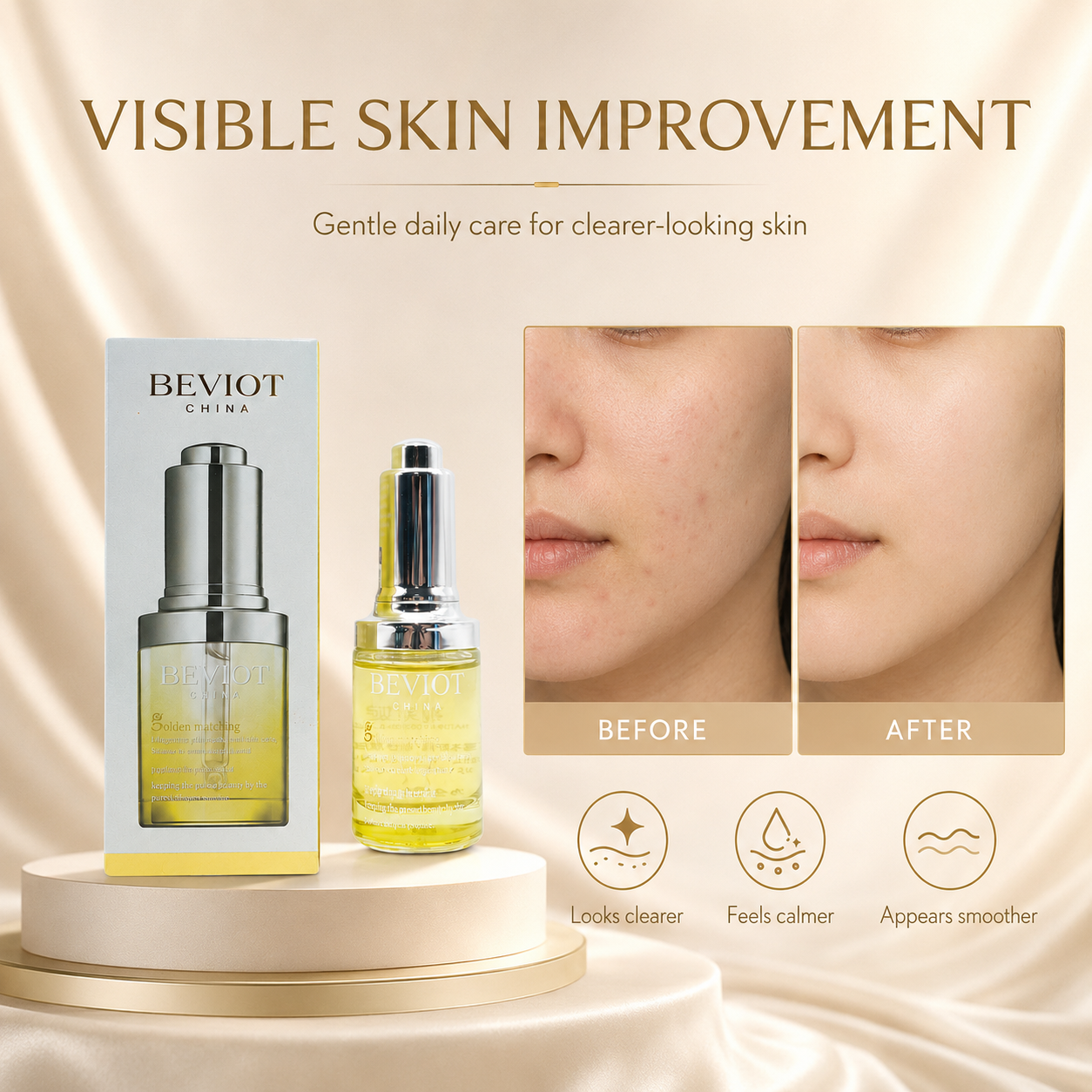 Illuminating Particle Eye Essence Hyaluronic Acid Serum Facial and Neck Moisturizing Whitening Brightening Anti-Wrinkle Cream