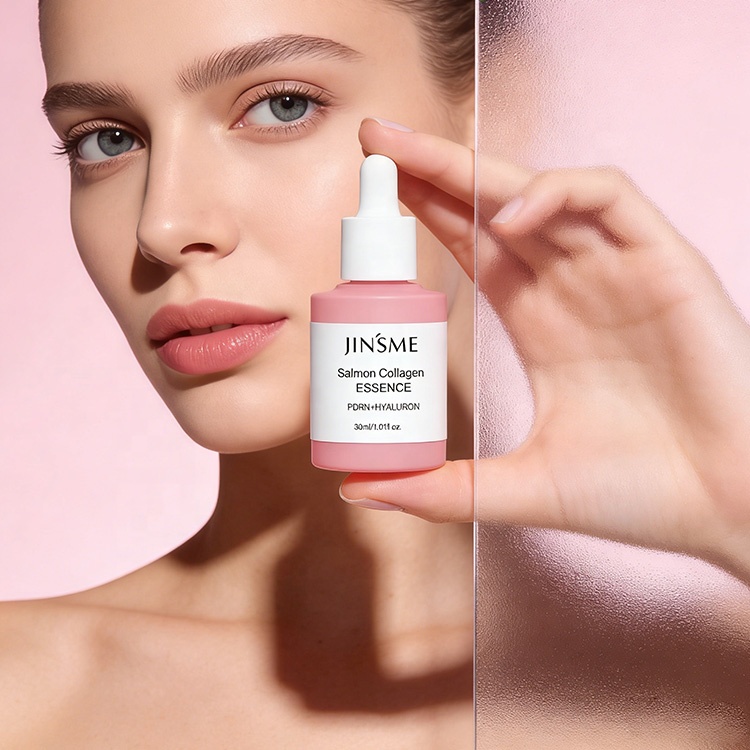 Salmon Collagen Peptides Hyaluronic Acid Liquid Face Serum Moisturizing Repair Brightening Promote Collagen Production for All