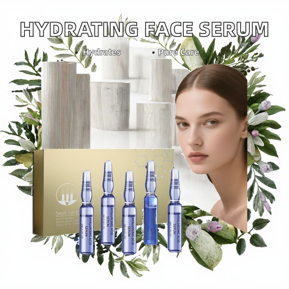 OEM/ODM Private Label Anti-Wrinkle Facial Moisturizing Hyaluronic Acid Serum Organic Ingredients Customizable Skincare Ampoule