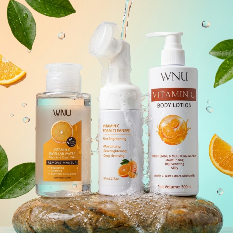 Vitamin C Set Vitamin C Amino Acid Cleansing Foil Oil Control Hydration Moisturizing Pore Minimizing Brightening Facial Cleanser