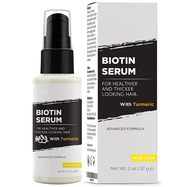 Custom Natural Ingredients Turmeric Biotin Hair Growth Serum