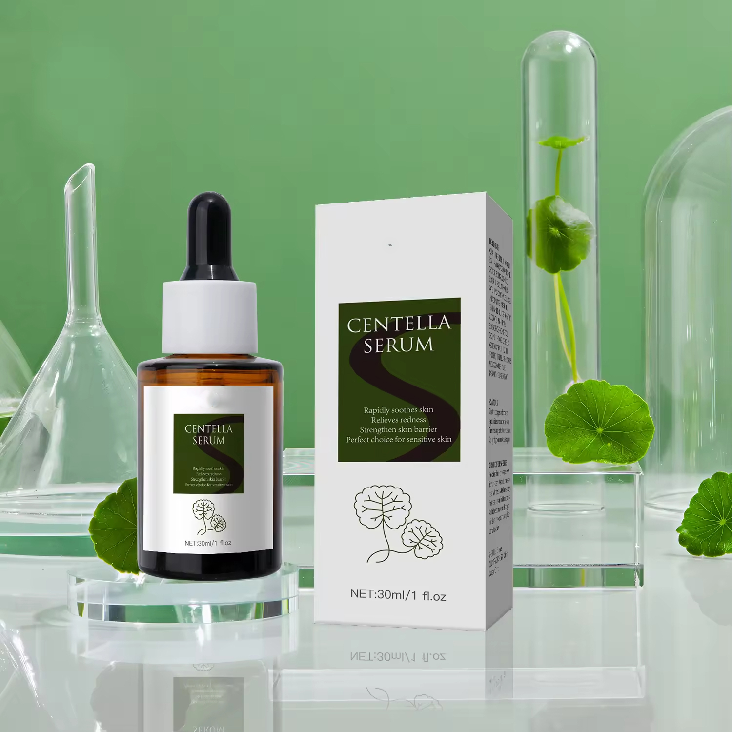 Private Brand Natural Centella C Serum Hyaluronic Acid-Based Face For Essence For Acne Treatment Soothing Sensitive Skin Home