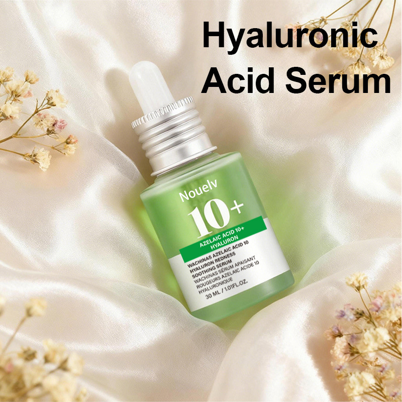 OEM Vegan Natural Beauty Hydrating Smooth Liquid Face Serum Hyaluronic Acid Green Tea Aloe Vera Anti-Wrinkle Whitening Soothing