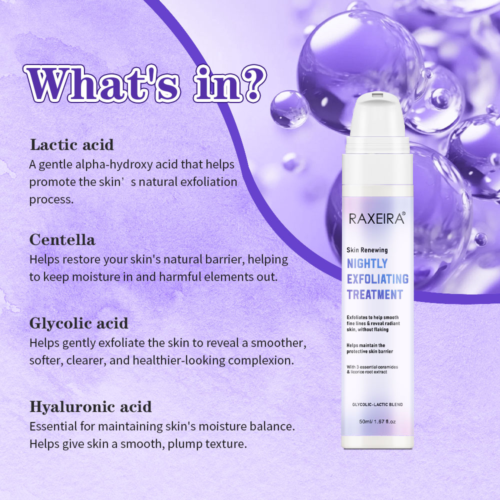 Wholesale Skin Renewing Nightly Exfoliating Anti-Aging Serum 50ml for Facial Exfoliation Pore Reduction and Anti-aging